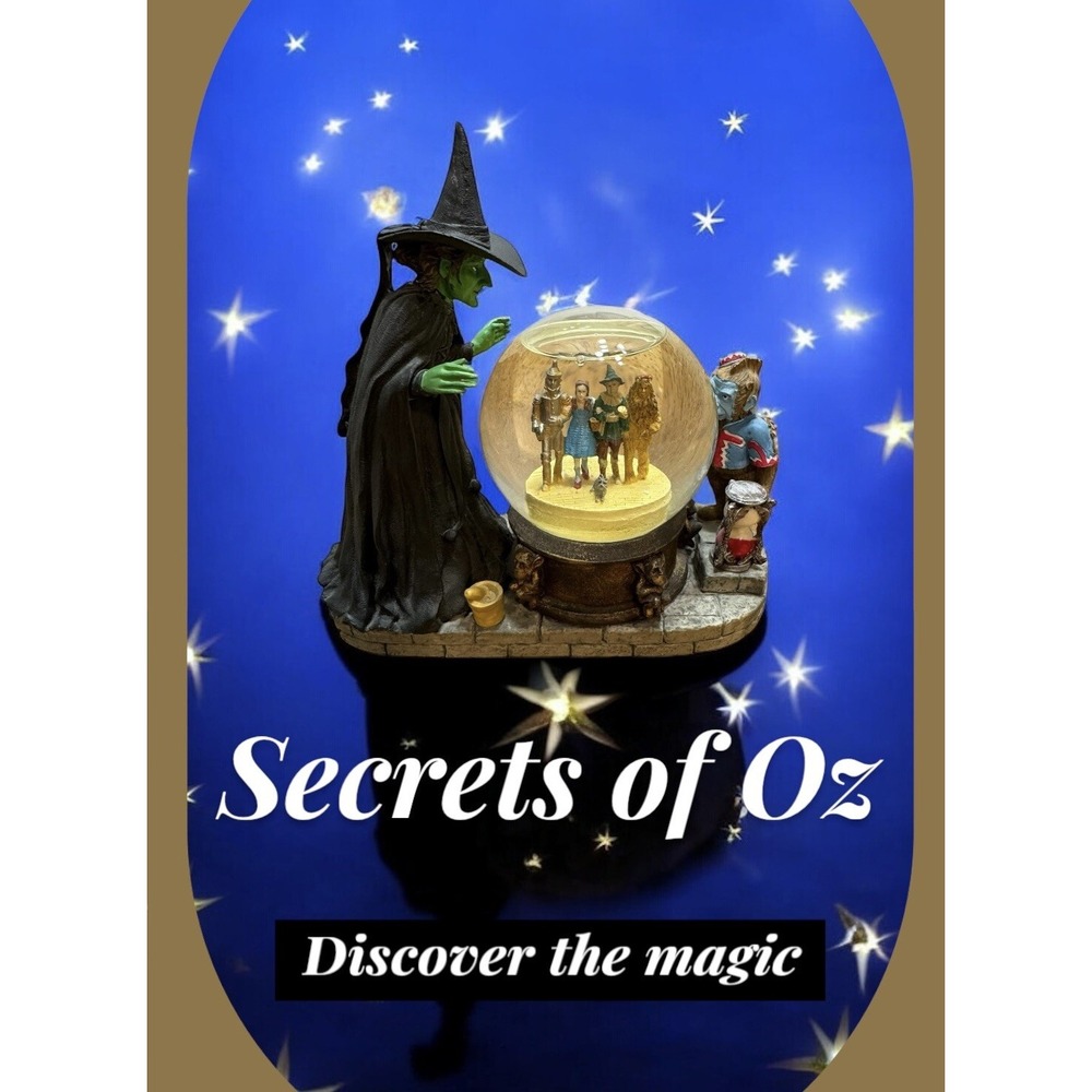 🔥Wizard of Oz 🧙Wicked Witch musical Snow‎ Globe  Crystal Ball RARE 1995 Dorthy